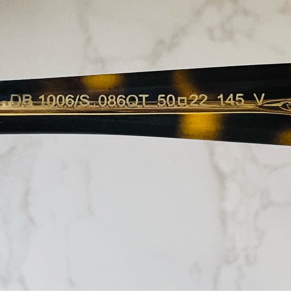DAVID BECKHAM DB 1006/S Tortoiseshell Sunglasses Green Lenses Made in Italy NWOT - Picture 5 of 10